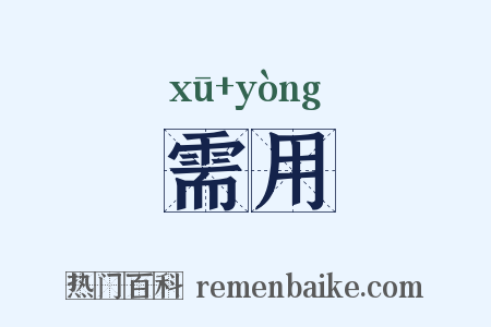 需用是什么意思的图片